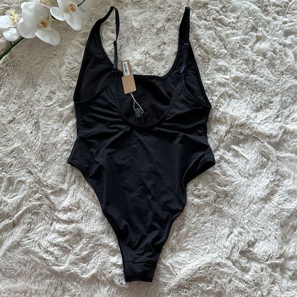 SKIMS Signature Swim Scoop Neck One Piece Onyx Size L - Picture 5 of 9